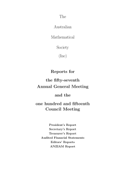 The Australian Mathematical Society