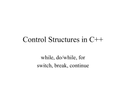 Control Structures