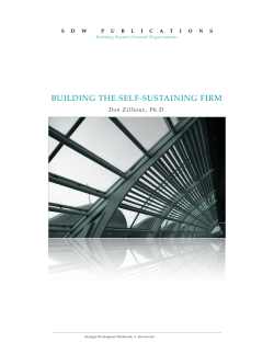 Building-the-Self-Sustaining Firm Cover