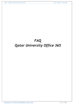FAQ - Qatar University Office 365