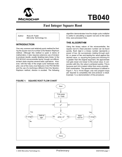 Fast Integer Square Root