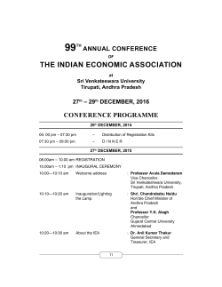 thE INDIAN ECONOMIC ASSOCIAtION