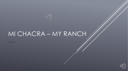 Mi Chacra-My Ranch - Ravenscroft Blogs
