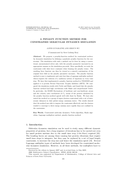 A PENALTY FUNCTION METHOD FOR CONSTRAINED