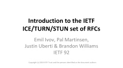 Introduction to the IETF ICE/TURN/STUN set of RFCs