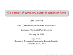 On a result of symmetry based on nonlinear flows