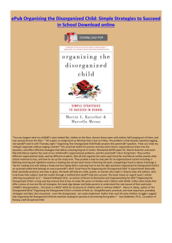 ePub Organizing the Disorganized Child: Simple