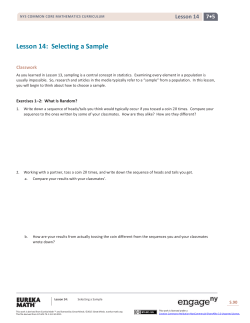 Grade 7 Mathematics Module 5, Topic C, Lesson 14