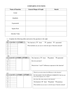 comparing linear, quadratic and exponential functions