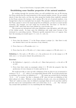 Establishing some familiar properties of the natural numbers