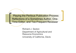 Playing the Perilous Publication Process: Reflections of a