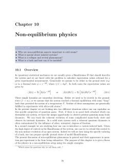 Non-equilibrium physics - Condensed Matter Theory and Quantum