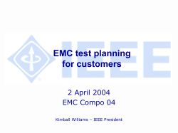 EMC test planning for customers - Southeastern Michigan IEEE