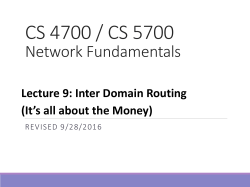 Inter Domain Routing