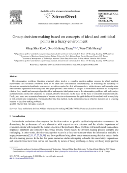 Group decision-making based on concepts of ideal and anti