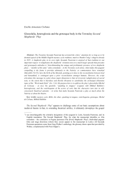 Glossolalia, heteroglossia and the grotesque body in the Towneley