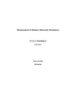 Measurement of Memory Hierarchy Parameters