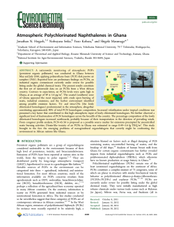 Atmospheric Polychlorinated Naphthalenes in Ghana