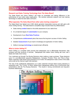 How To Present The Action Selling Training Plan