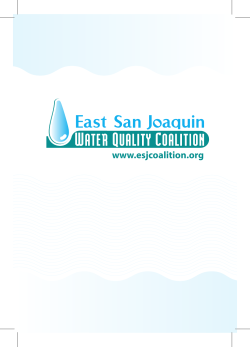 Coalition Brochure - East San Joaquin Water Quality Coalition