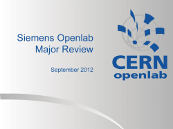 Openlab Quarterly Report