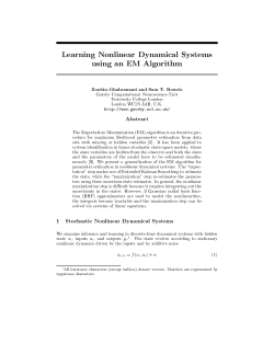 Learning Nonlinear Dynamical Systems using an EM Algorithm