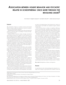 association between violent behavior and psychotic