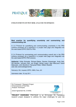 Section 2: Five approaches to summarise risk and handle uncertainty