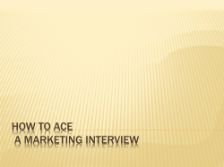 How to Ace a Marketing Interview