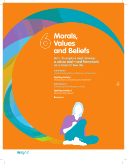 Morals, Values and Beliefs