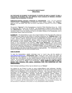 SONY (FLATLINERS SWEEPS) OFFICIAL RULES