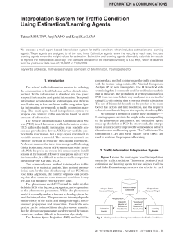 Interpolation System for Traffic Condition Using Estimation/Learning
