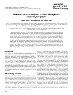 Backbones versus core agents in initial ART