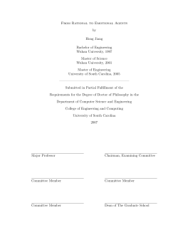 From Rational to Emotional Agents - Jose M. Vidal