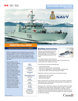 KINGSTON Class MCDV Building Instructions