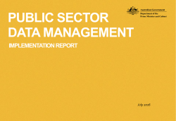 Public Sector Data Management - Department of the Prime Minister