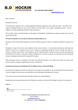 our Service Contract Application Form