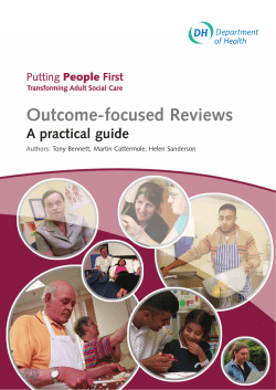 Outcome-focused Reviews - Think Local Act Personal