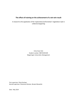 The effect of training on the achievement of a win