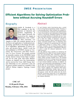 Efficient Algorithms for Solving Optimization Prob