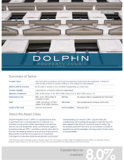 Summary of Terms Expected return on investment 8.0