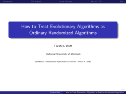 How to Treat Evolutionary Algorithms as Ordinary Randomized