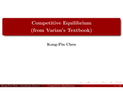 Competitive Equilibrium (from Varian`s Textbook)