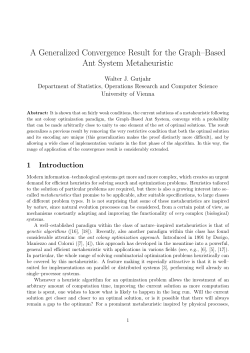 A Generalized Convergence Result for the Graph&ndash;Based Ant