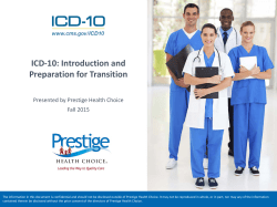 ICD-10 - Prestige Health Choice