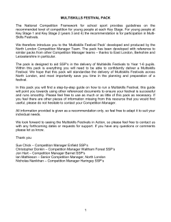 multiskills festival delivery pack - Barnet Partnership For School Sport