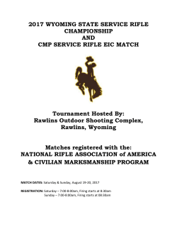 2017 WYOMING STATE SERVICE RIFLE CHAMPIONSHIP AND