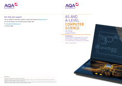AS and A-level Computer Science Specification