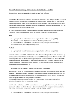 Patient Participation Group at West Gorton Medical Centre