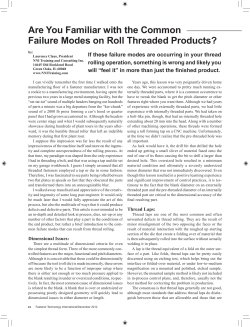 Are You Familiar with the Common Failure Modes on Roll Threaded